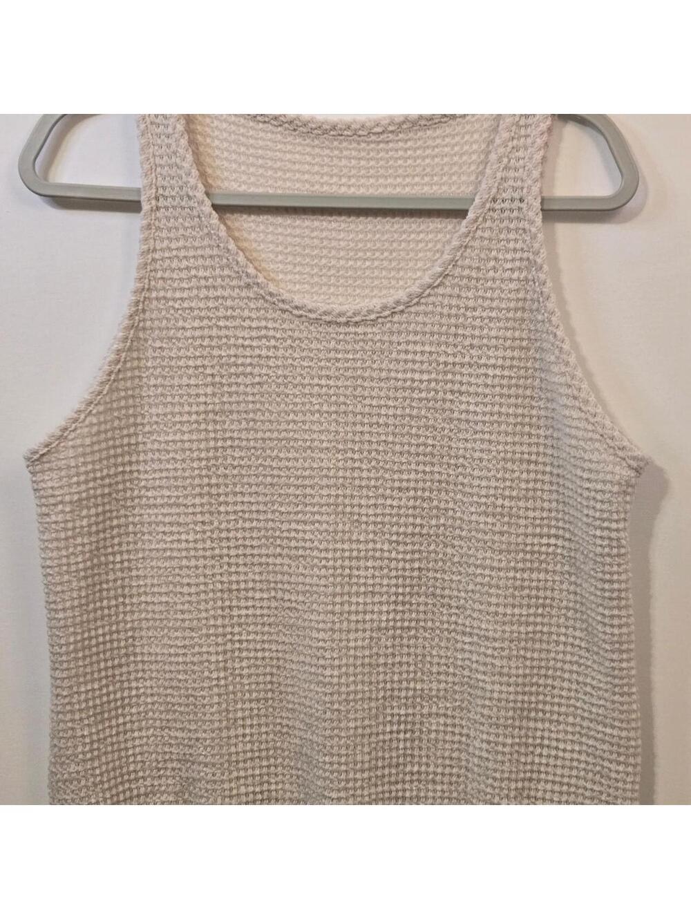 Women's Cream and Tan Vests-tanks-cami